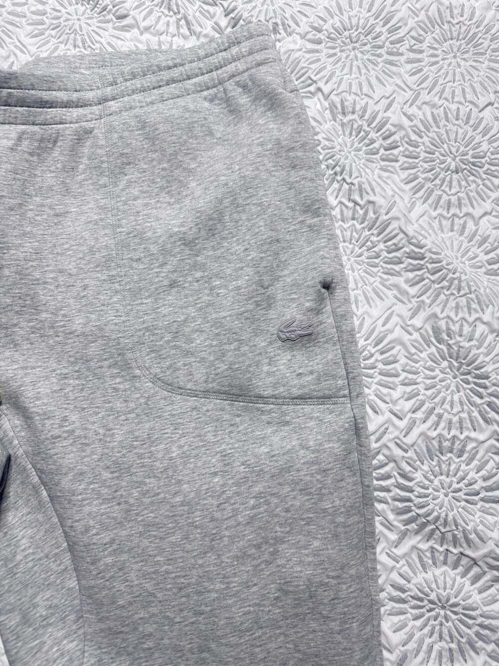 Lacoste Men's Grey Fleece Sweatpants Joggers Mens XXL